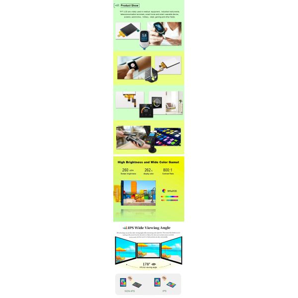 Polcd 240*320 2'' Colorful LCD High brightness SPI interface IPS TFT Active Matrix LCD Screen