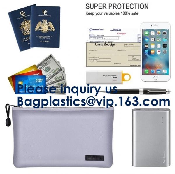 Oem Large Fireproof Cash Pouch Fireproof Bag For Documents Lipo Battery,Safe fireproof document bag,Fiberglass Waterproo