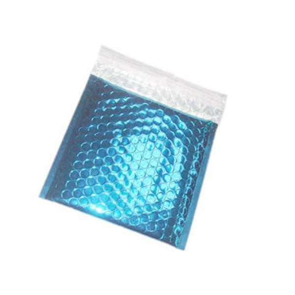 Customized Printing Metallic Bubble Mailing Envelopes Blue Color For Shipping