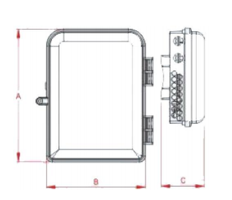 Flexible Cable Entry And Exit Fiber Optic Termination Box With 16 Core Capacity And Cable Glands