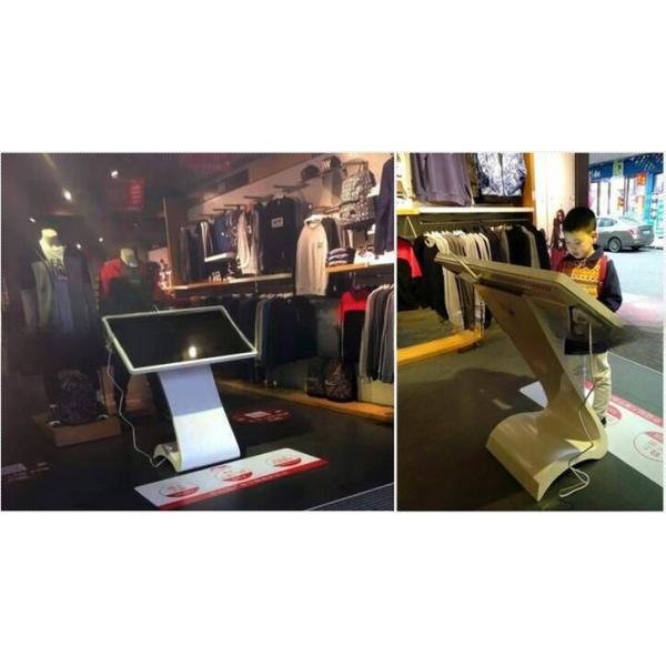 24" inch floor based capacitive multi touch computer kiosk interactive self-service info terminal with intel i3 i5 i7
