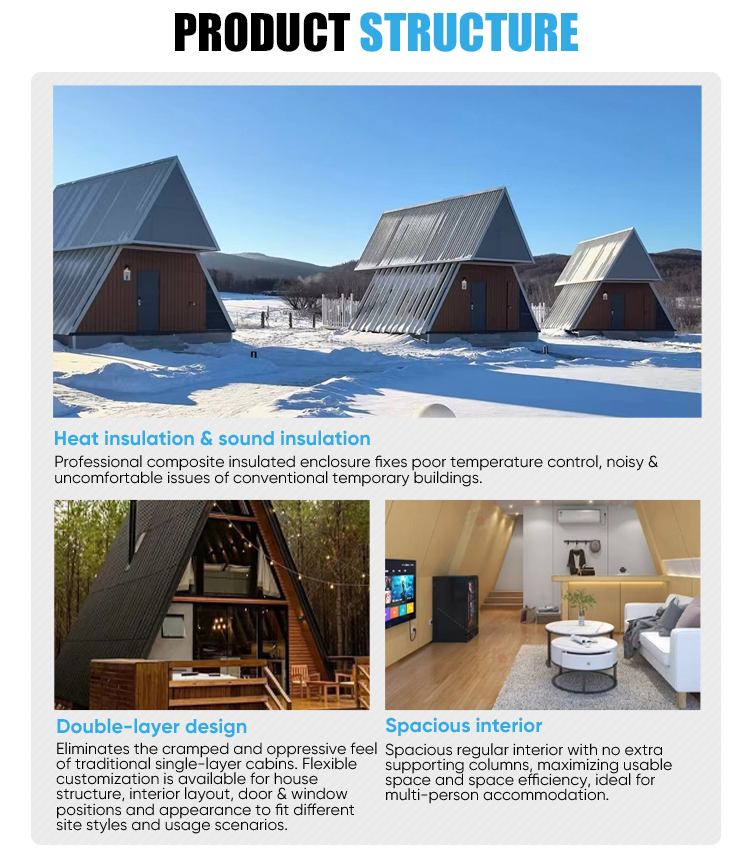 Factory Customized Triangular Prefab Cabin, Quick Setup Multi Functional Space for Living Accommodation and Storage Room