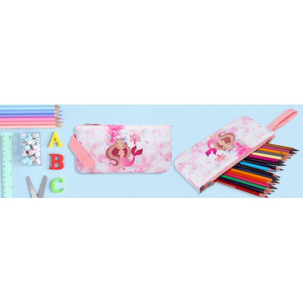 Polyester Kids School Backpack Mermaid School Bag Three Pieces Set