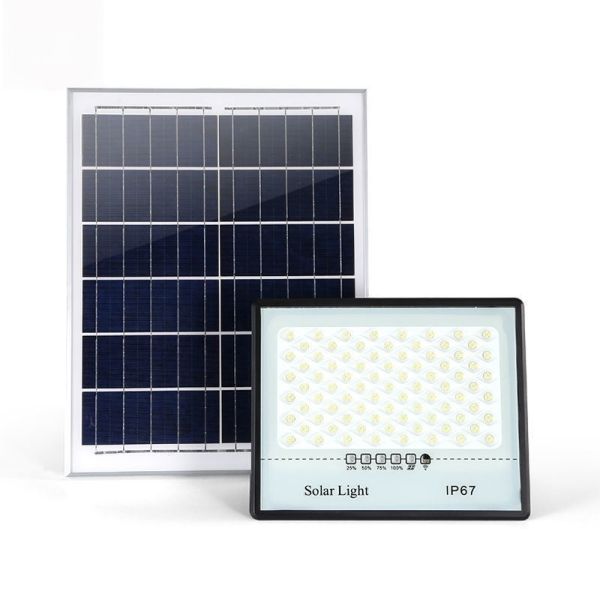 Solar Flood Light IP65 Remote-Control for Outdoor Use