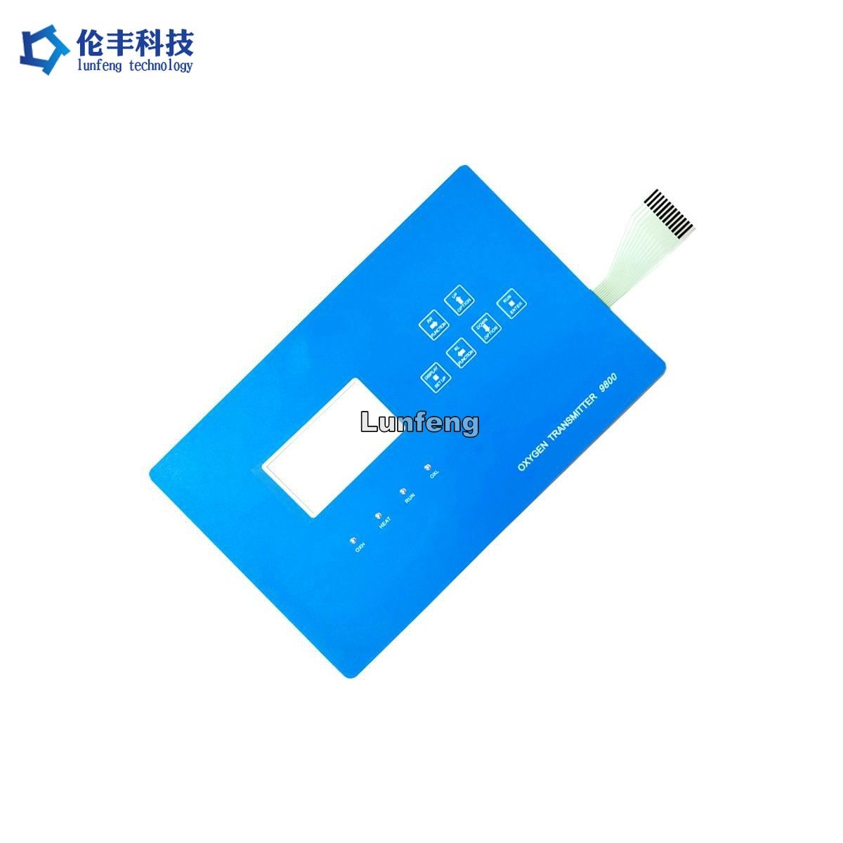 Embossed Buttons PET Custom Membrane Switch With Glossy Surface