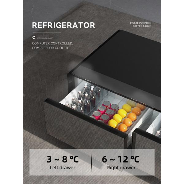 School Design Style Multifunctional Refrigerator Coffee Table with Wireless Charging