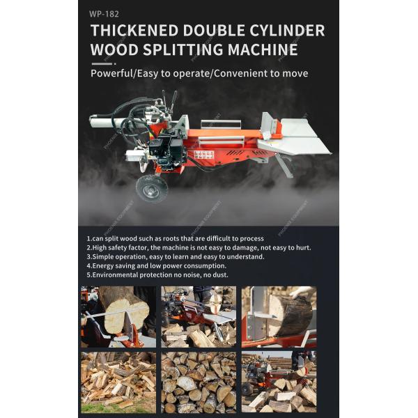 convenient 18 ton hydraulic log splitter with automatic loading and hands-on control
