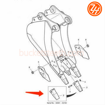 2713-1221TL Doosan Bucket Teeth