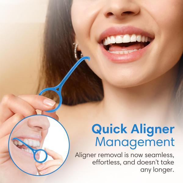 Clear Aligner Removal Tool Invisible Removable Braces Remover Key 2 Pack Blue Color