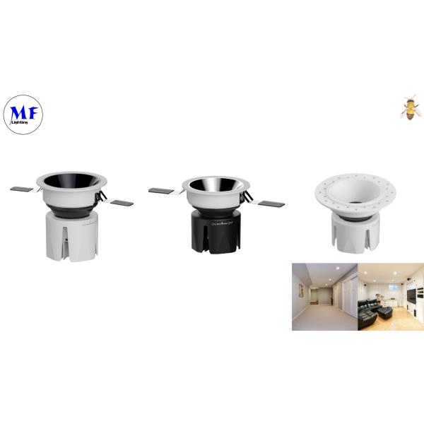 High End LED Ceiling Down Light Multiple Beam Angle 7W / 10W 75mm Cutting Size IP43 LED Ceiling Concealed COB Spot Lamp