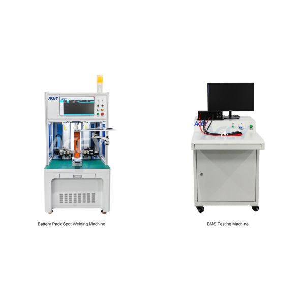 Semi Automatic Cylindrical Lithium Ion Battery Pack Assembly Line For 18650 21700 26650 32700