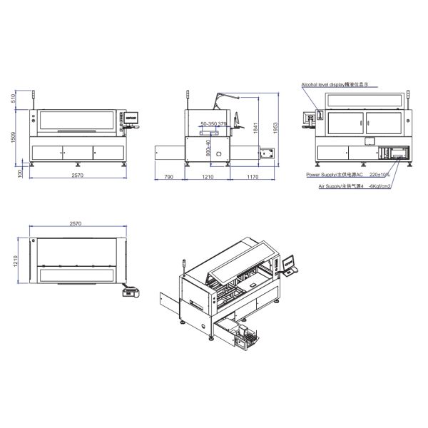 YS-H1500 High-Precision SMT Fully Automatic Solder Paste Printer for Production Line