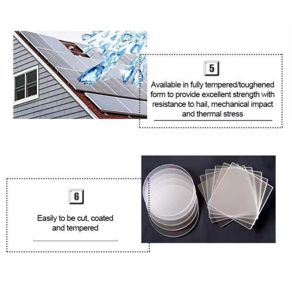Solar Panel Parts Extra Clear Mistlite Pattern Glass Float Glass Customized Request