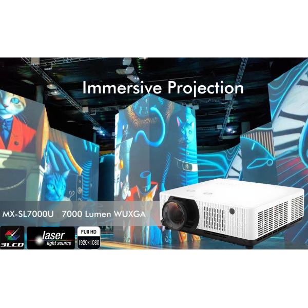 7500 Lumen 3LCD Short Throw Laser Projector 360° Projection