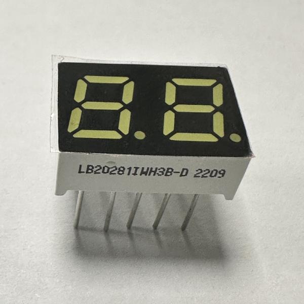 Super Bright White 2 Digit 7mm 7 Segment LED Display Common Cathode for Home Appliances