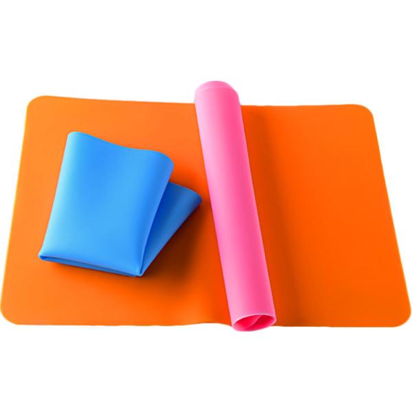 Soft Foldable Silicone Food Table Mat Baking Mat Rectangle Shape for Table Decoration
