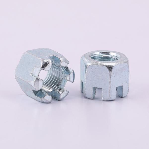 Round Lock Hexagon Slotted Nuts For Automotive Industry