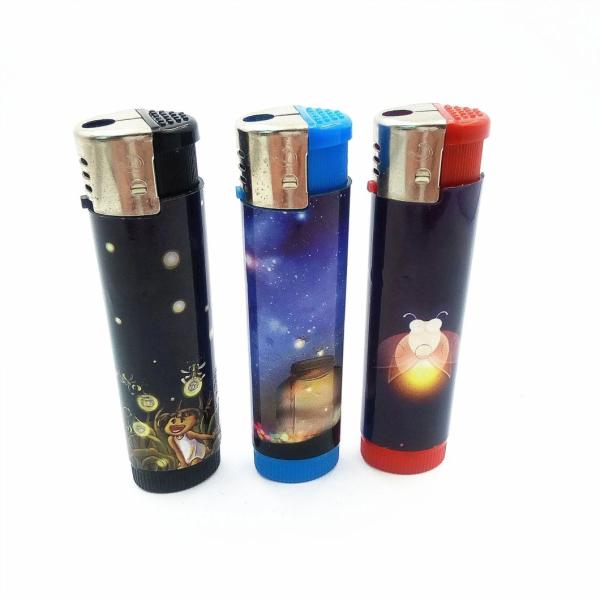 DY-1701 LED Lamp Plastic Gas Electric Fire Lighter Unique Style Customization