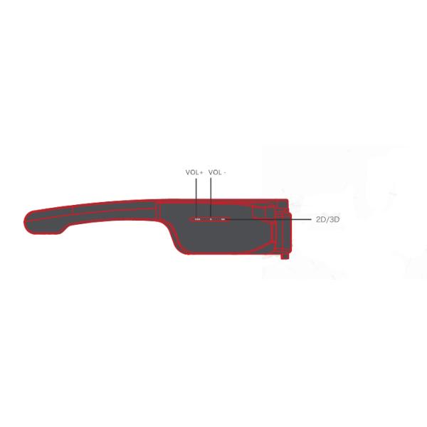 Type C Interface AR Smart Glasses RK3399 Chip 1920*1080*2 Resolution LCOS Screen