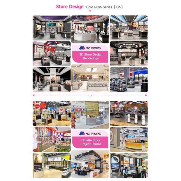 Mall Cosmetic Kiosk for Makeup Furniture Display Design Fashion Beauty Cosmetics Store Decoration