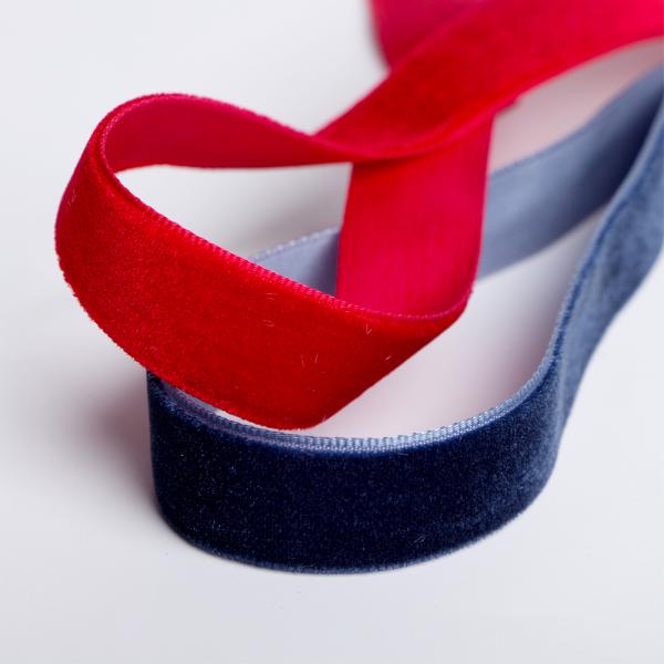2" Width Polyester Velvet Ribbon with Solid Color Pattern