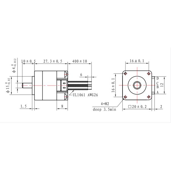 0.6 A Nema 11 Micro Stepper Motor Small Size For Robot Ce Certifications