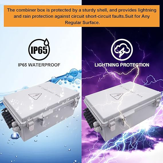 6 String Weatherproof Distribution Box For On-Grid / Off-Grid Solar Panel System