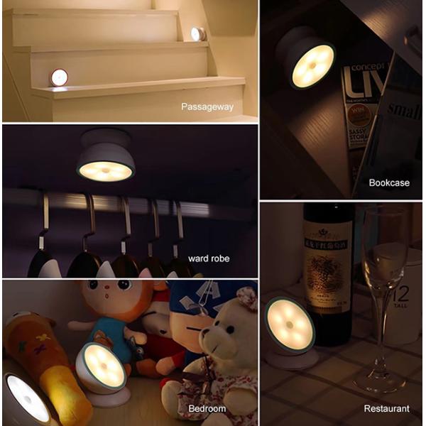 Motion Sensor LED Night Lamp Body Induction Energy Efficient Built - In Lithium Battery