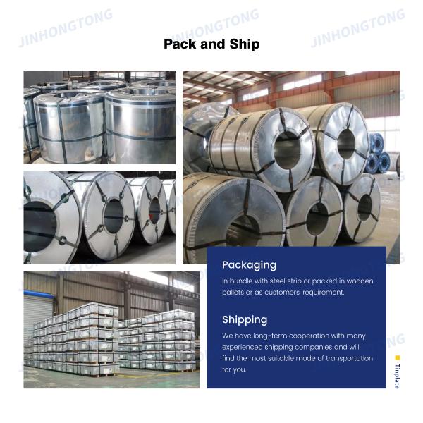 Food Grade Slitting Processing Electrolytic Tinplate Sheets Accepted Customized Logo Width 50-1000mm Logo Customizable