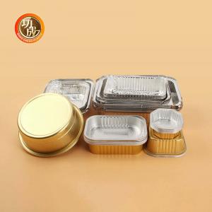 China Disposable aluminum foil tray with plastic lid take away food storage packaging containers on sale