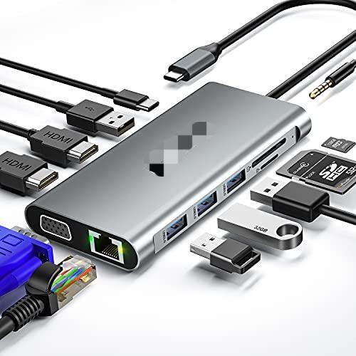 10/100/1000 Mbps Ethernet USB C Adapter Compatible with Windows/ MacOS/ Android/ Linux Up To 10Gbps Data Transfer Speed