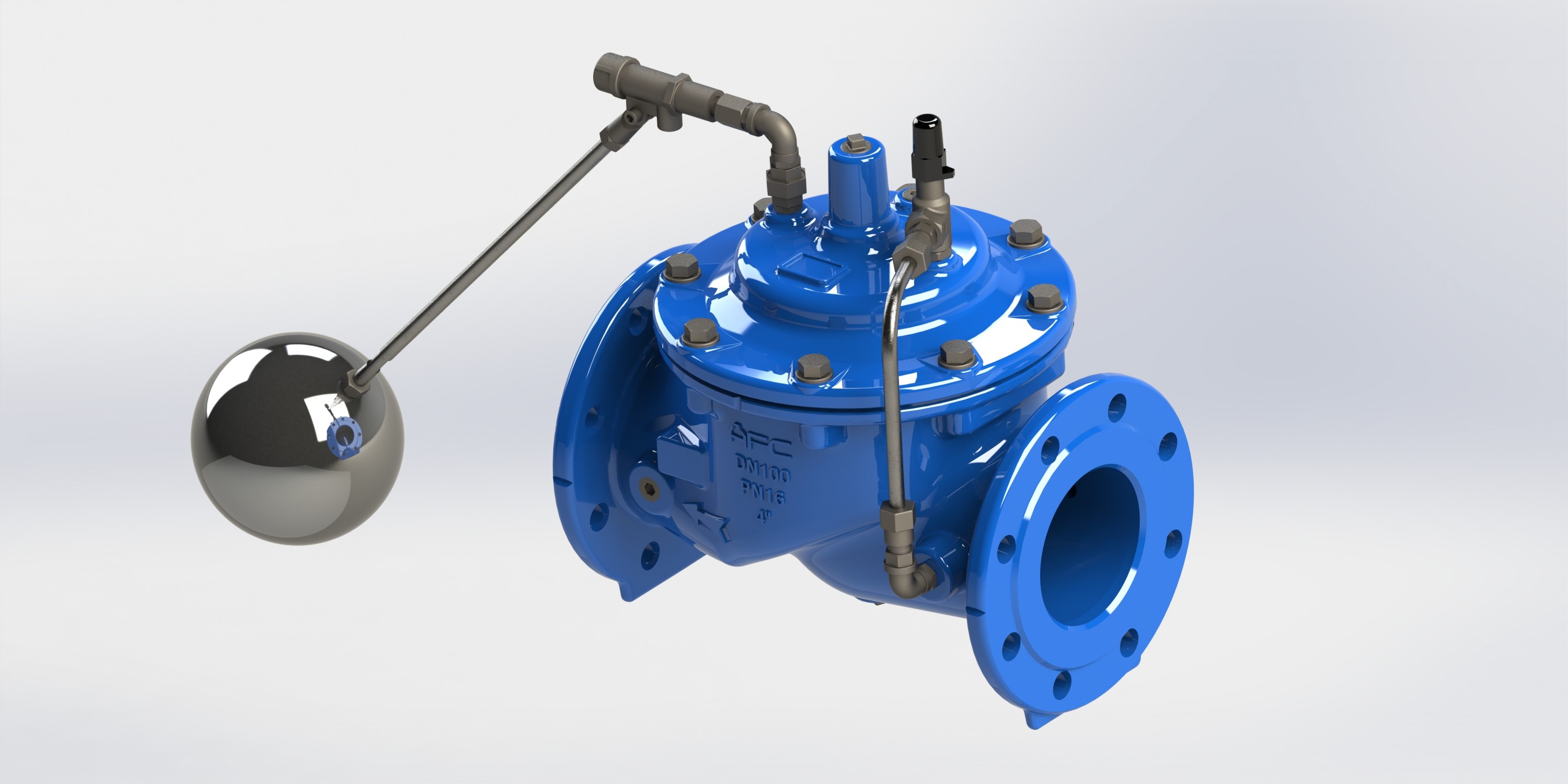 FBE Coated Float Control Valve With Nylon Reinfocement Diaphragm