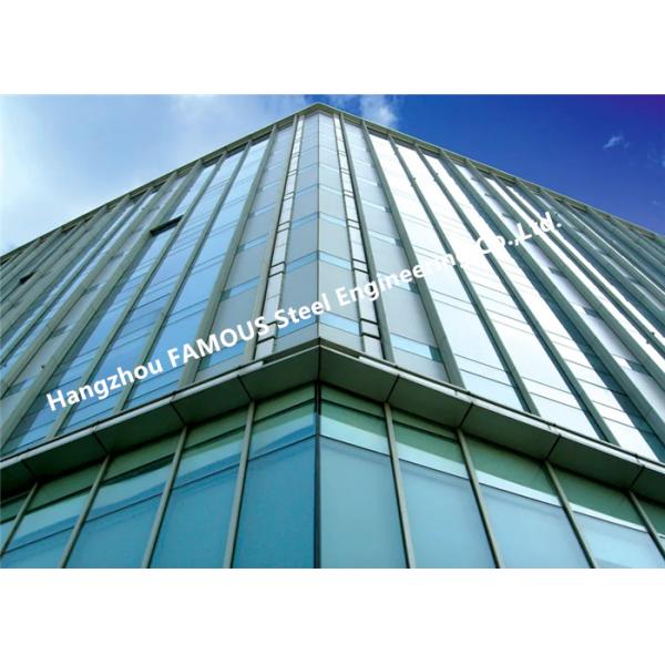 Heat Insulation Double Layer Glass Curtain Wall Easy Installation