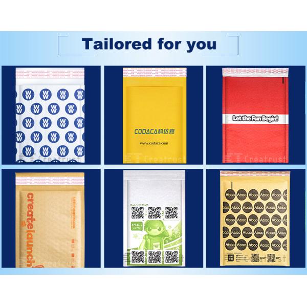 GDCX Biodegradable Shipping Padded Envelopes Custom Mailing Packaging Compostable Kraft Bubble Mailer Bags