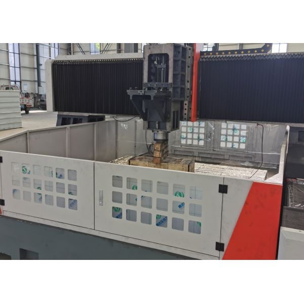 1200x1200mm Size Steel Plate Flanges Processing CNC Drilling Tapping Machine 18mm T-Slot Width