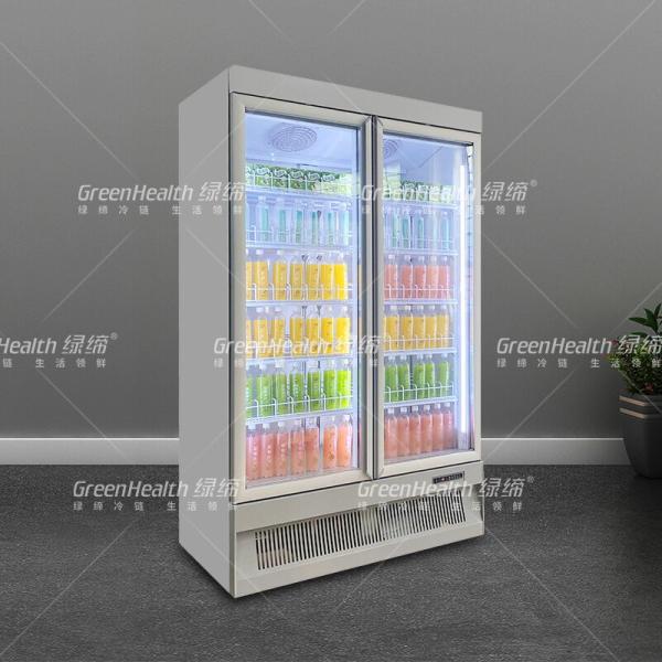 Supermarket Upright Display Visicooler Beverage Cold Drink Chiller With Self Closing Function