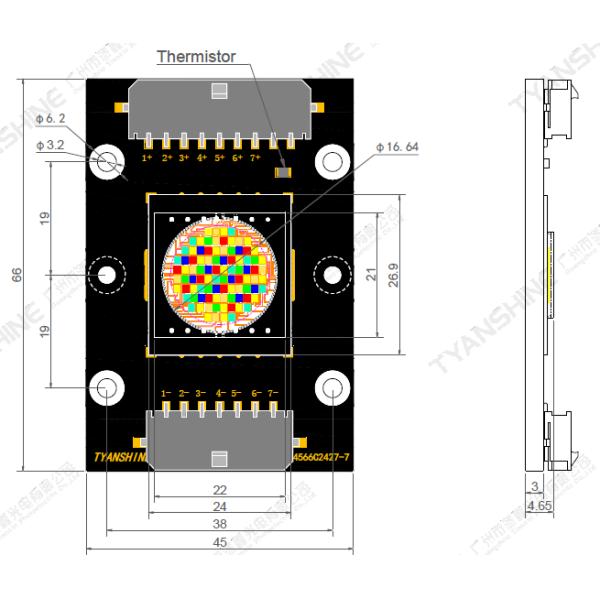 Stage LED RGBLAC Multicolor LED Module 500W CCT Mixing 1800K-10000K