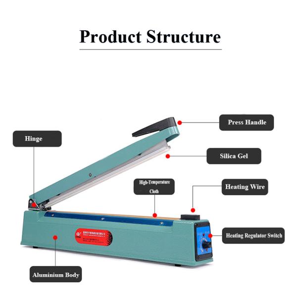 4 kg Capacity DUOQI SF-400A Manual Type Hand Impulse Sealer for Packaging Aluminum Heat