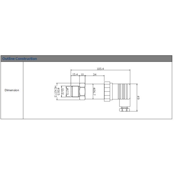 1/2NPT Thread Connect Pressure Transmitter Sensor Flush Diaphragm Pressure Transmitter