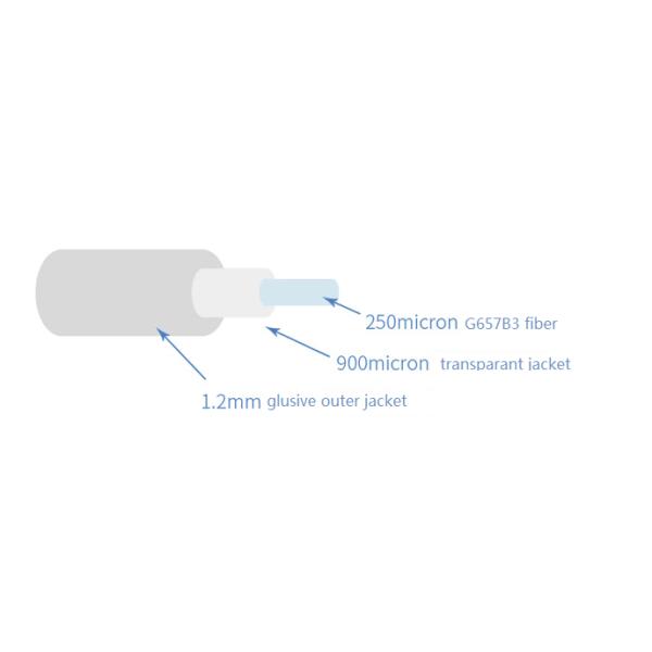 Transparent TAC Fiber Optic Cable FTTH G657B3 Invisible TPU Nylon