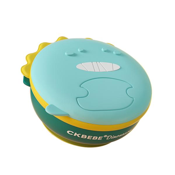 Buy Leakproof Microwave Suction Bowl With Lid Dinosaur Design Bowl Silicone at wholesale prices