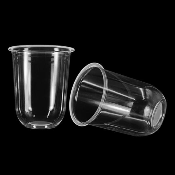 12oz U Shaped Disposable PP Plastic Packaging Cup For Coffee Milk