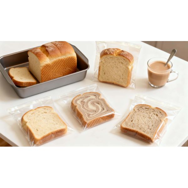 Custom Transparent Bread Bag With Tin Tie For Food Packaging