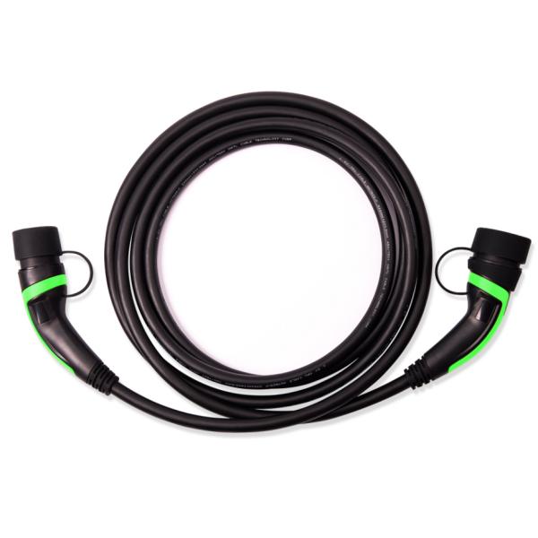 AC480V 11kW 1phase Type 2 To Type 2 EV Charging Cable Halogen Free Plug In type