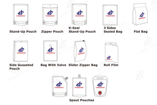 BRC Standard Oem Shaped Grains Stand Up Pouch with Double Zipper