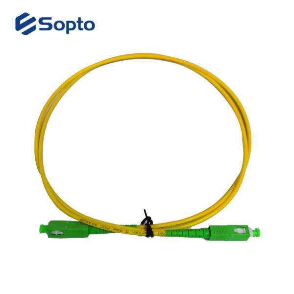 Simplex SC APC Multimode Fiber Optic Patch Cords PVC Optical Fiber Jumper