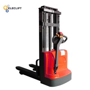 Quality Rubber Wheel Full Electric Straddle Pallet Stacker Load Capacity 2000kg for sale