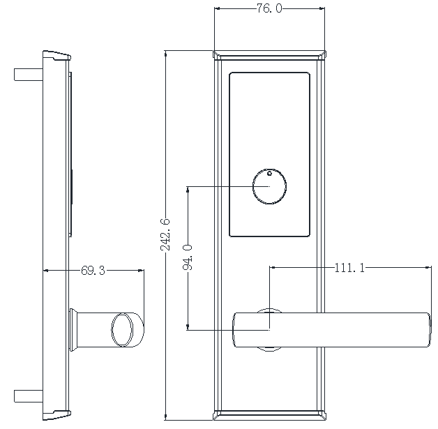 Golden Key Card 200ma 1 Second Dynamic RFID Locks FCC
