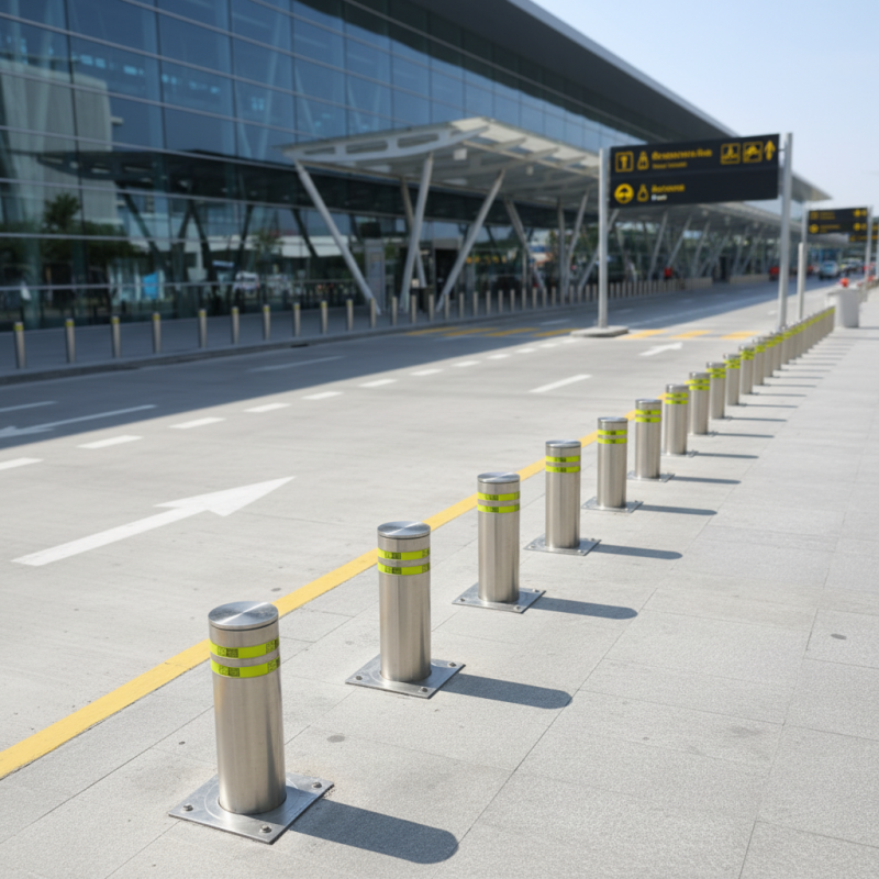 Fall Time Less Than 2 Seconds Adjustable Rising Security Bollards Over 60 Kilograms Designed For Effective Traffic Management And Security