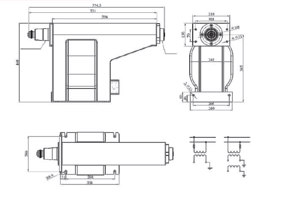 36kV Medium Voltage Transformer Bushing Metallic Coating Touch Proof CE/TUV/SGS/KEMA Proved Potential Usage Metering